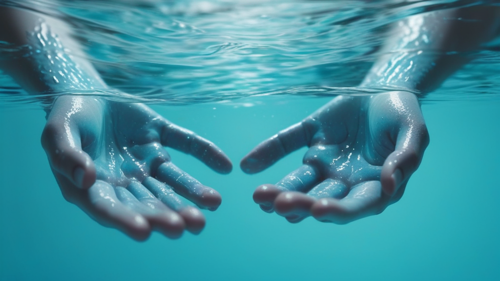 A person floating amongst stars, peaceful and transcendent