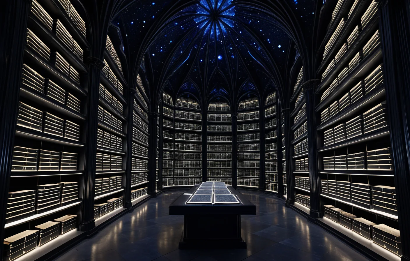 CaleaDream methodology rendered as a monumental symbolic archive with luminous classification systems