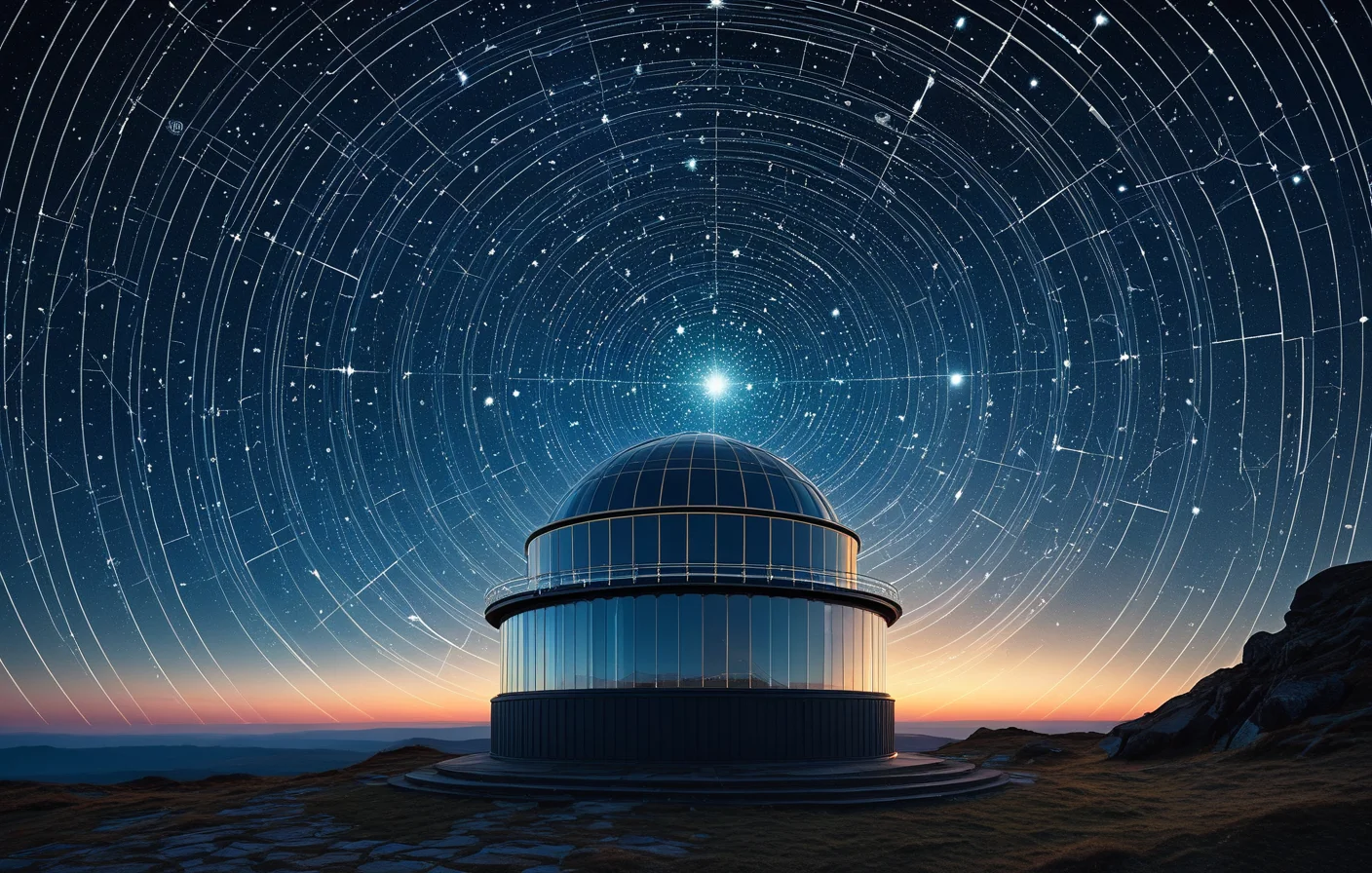An observatory where constellations become symbols, categories, and interpretive diagrams
