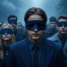 Blindfold dream symbolism visualization