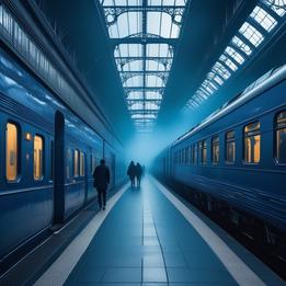 Bustling Train Station dream symbolism visualization