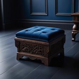 Carved Wooden Ottoman dream symbolism visualization