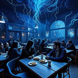 Crowded Café dream symbolism visualization
