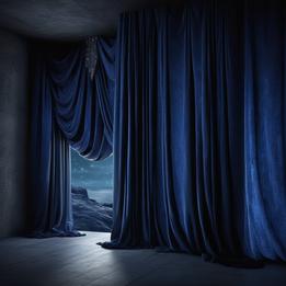 Curtain dream symbolism visualization