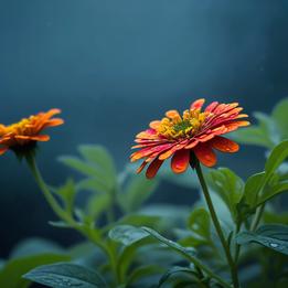 Dew-Kissed Zinnia