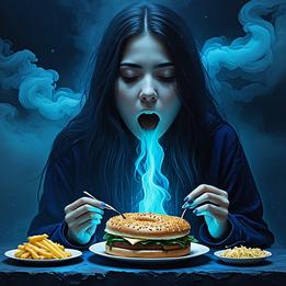 Eating dream symbolism visualization