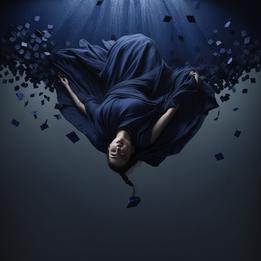 Falling dream symbolism visualization