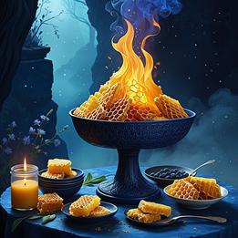 Flame-Kissed Honeycomb dream symbolism visualization