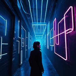 Flickering Neon Lights dream symbolism visualization