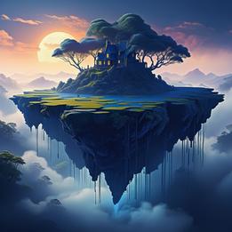 Floating Island dream symbolism visualization