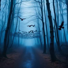 Flock of Crows dream symbolism visualization