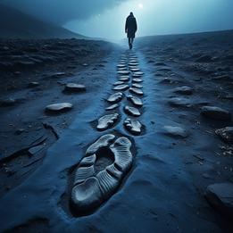 Fossilized Footprint dream symbolism visualization