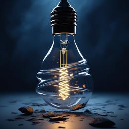 Fractured Light Bulb dream symbolism visualization