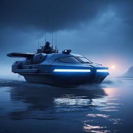 Futuristic Hovercraft dream symbolism visualization