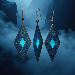 Geometric Earrings dream symbolism visualization