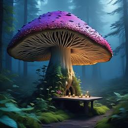 Giant Mushroom Table dream symbolism visualization