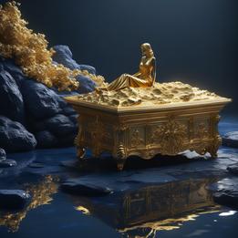 Golden dream symbolism visualization