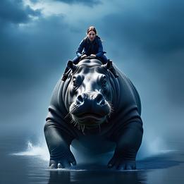 Hefty Hippopotamus dream symbolism visualization