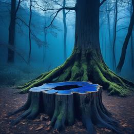 Hollowed Tree Stump Seat dream symbolism visualization