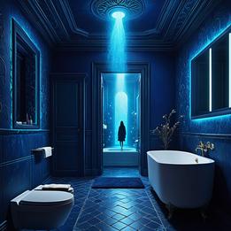 Illuminated Bathroom dream symbolism visualization