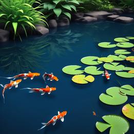 Koi Pond Lilies
