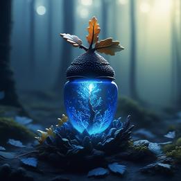 Luminous Acorn dream symbolism visualization