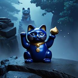 Maneki-neko Cat dream symbolism visualization