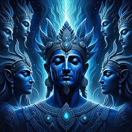 Many-faced God dream symbolism visualization