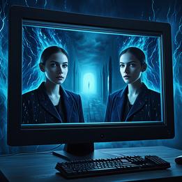 Mirror Image of a Computer Screen