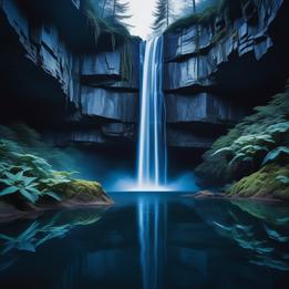 Mirrored Waterfall dream symbolism visualization
