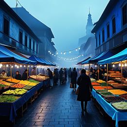 Open-Air Market dream symbolism visualization