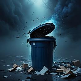 Overflowing Trash Can dream symbolism visualization