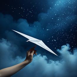 Paper Airplane dream symbolism visualization