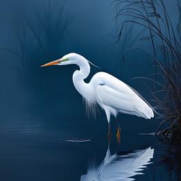 Pensive Egret dream symbolism visualization