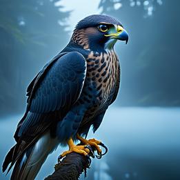Perched Falcon dream symbolism visualization