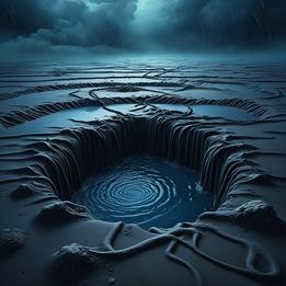 Quicksand dream symbolism visualization