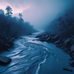 Raging River Flood dream symbolism visualization