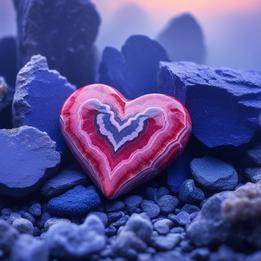 Rhodochrosite Heart
