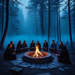 Ritualistic Fire Pit dream symbolism visualization