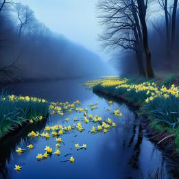 Riverbank Daffodils dream symbolism visualization