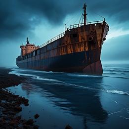 Rusted Cargo Ship dream symbolism visualization
