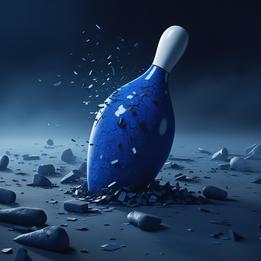 Shattered Bowling Pin