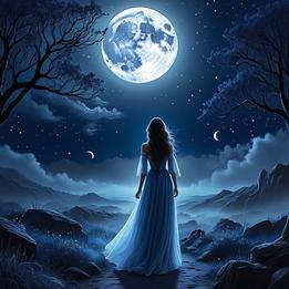 Silvery Moon dream symbolism visualization