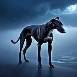 Sleek Greyhound dream symbolism visualization