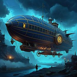 Steampunk Airship dream symbolism visualization