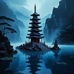 Stone Pagoda dream symbolism visualization