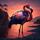 Sunset Flamingo