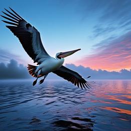 Sunset Pelican