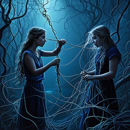 Tangled Fishing Line