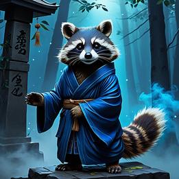 Tanuki Raccoon dream symbolism visualization